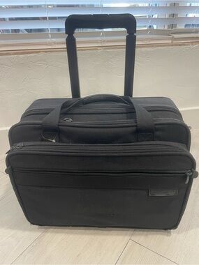 Briggs & Riley Black Rolling Laptop Briefcase with Telescoping Handle